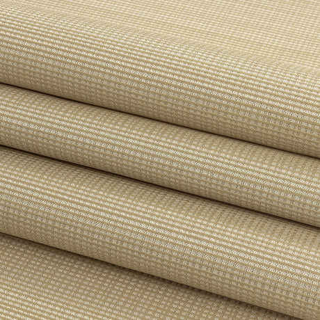 Gridded Polyester Woven - Gold - British Imported