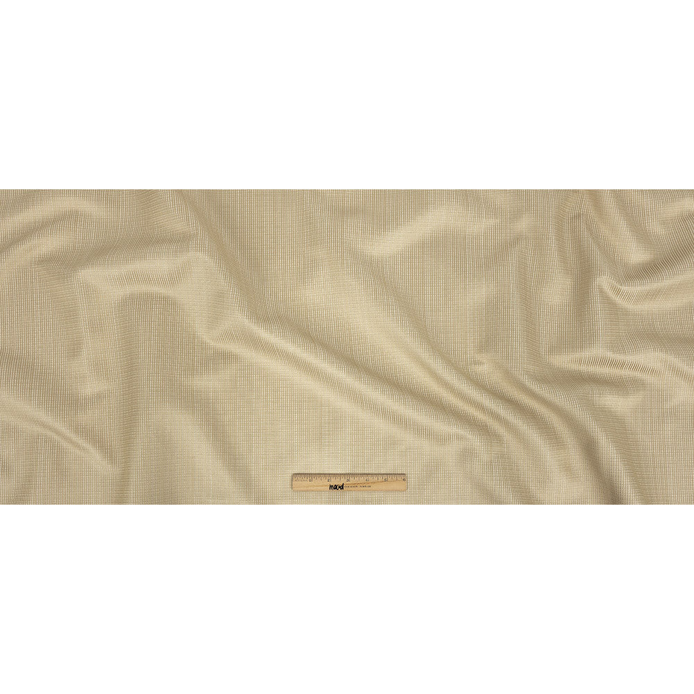 Gridded Polyester Woven - Gold - British Imported