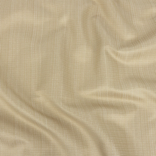 Gridded Polyester Woven - Gold - British Imported
