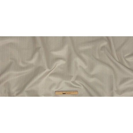 Gridded Polyester Woven - Taupe - British Imported
