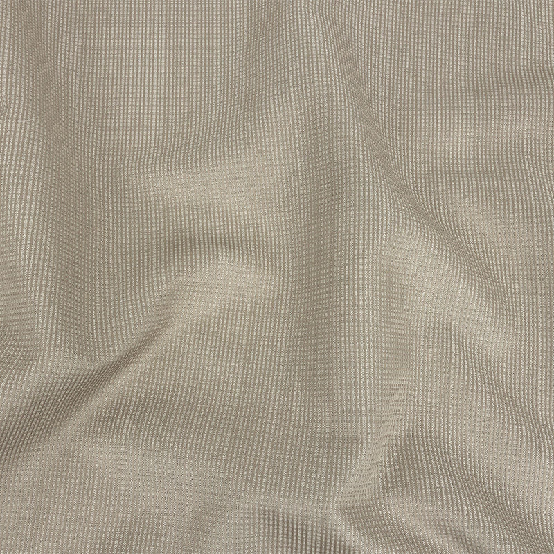 Gridded Polyester Woven - Taupe - British Imported