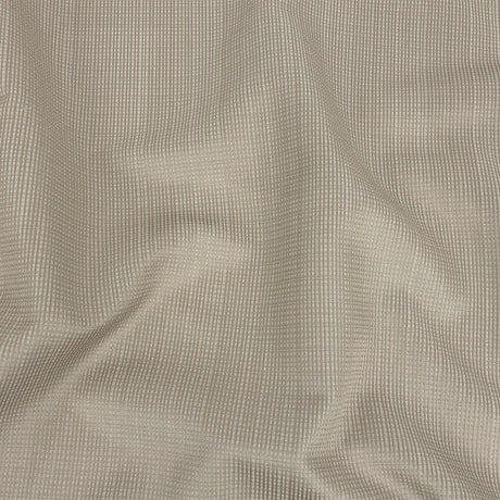 Gridded Polyester Woven - Taupe - British Imported