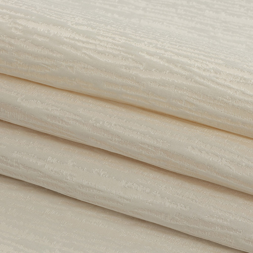 Drapery Jacquard - Ivory Striated - British Imported