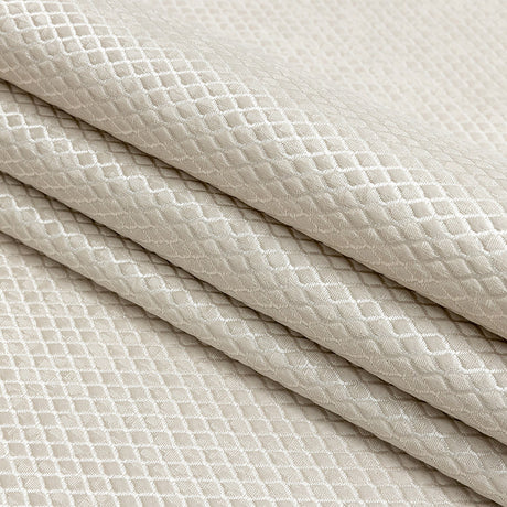 Polyester Jacquard - Taupe Diamonds - British Imported
