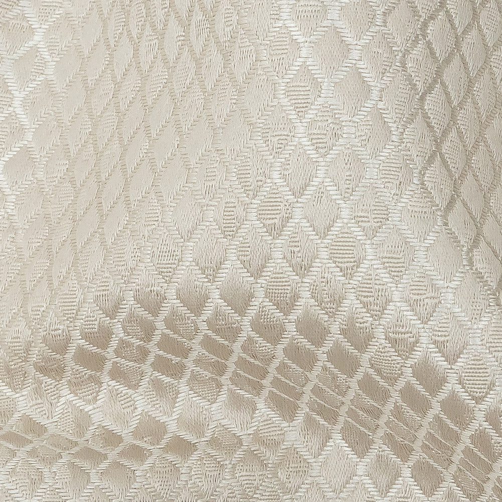 Polyester Jacquard - Taupe Diamonds - British Imported