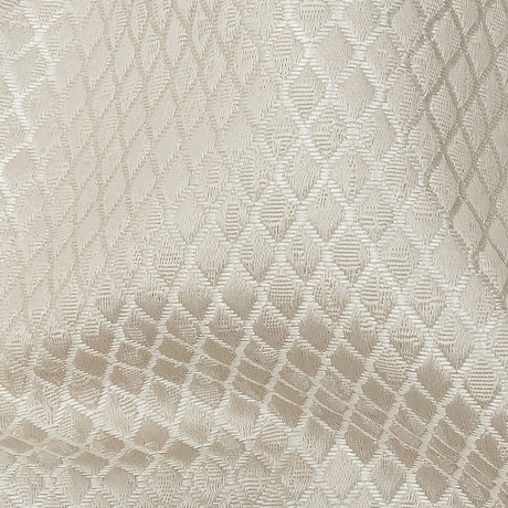 Polyester Jacquard - Taupe Diamonds - British Imported
