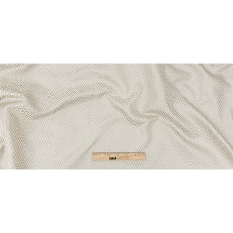 Polyester Jacquard - Taupe Diamonds - British Imported