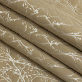 Polyester Jacquard - Gold Wintry Branches - British Imported