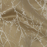 Polyester Jacquard - Gold Wintry Branches - British Imported