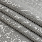 Polyester Jacquard - Graphite Wintry Branches - British Imported