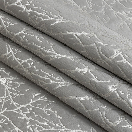 Polyester Jacquard - Graphite Wintry Branches - British Imported