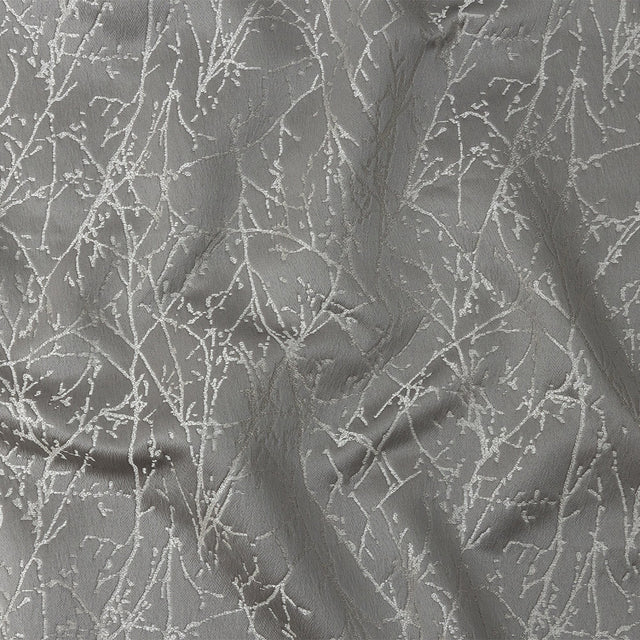Polyester Jacquard - Graphite Wintry Branches - British Imported