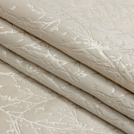Polyester Jacquard - Taupe Wintry Branches - British Imported