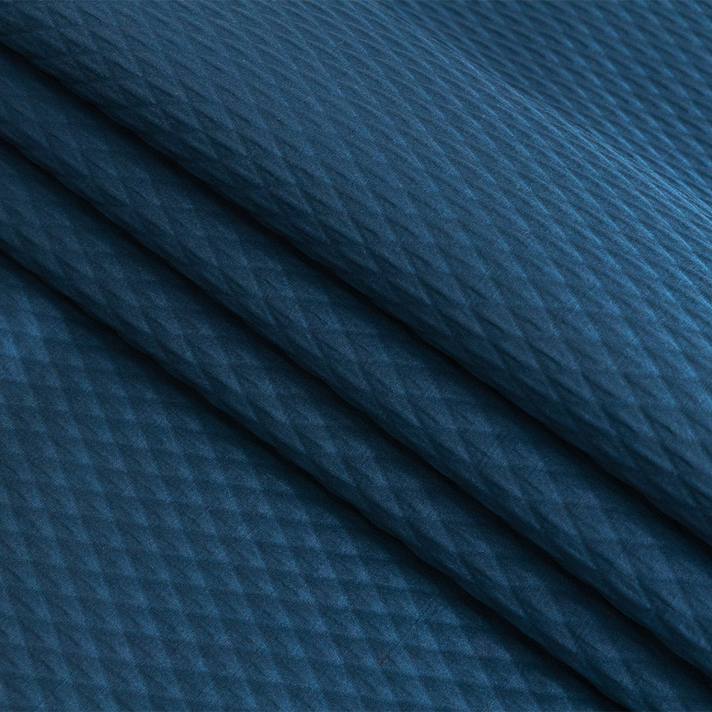 Drapery Jacquard - Indigo Diamond Quilted - British Imported
