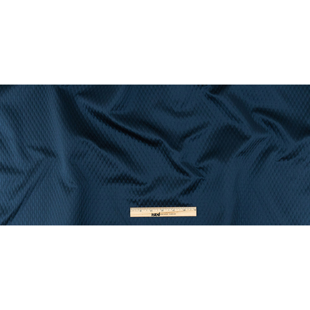 Drapery Jacquard - Indigo Diamond Quilted - British Imported