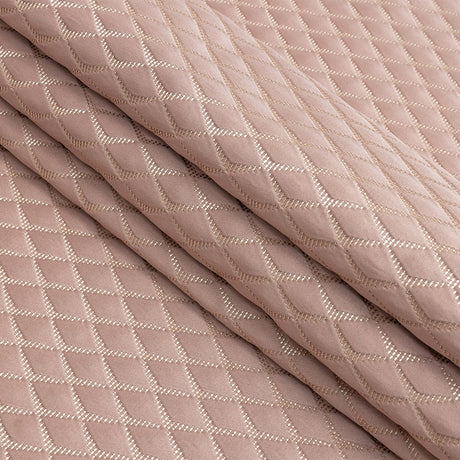 Satin-Faced Jacquard - Blush Shadow Diamonds - British Imported