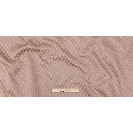 Satin-Faced Jacquard - Blush Shadow Diamonds - British Imported