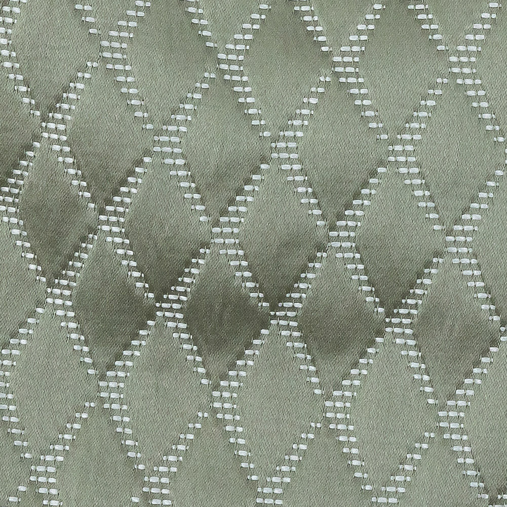 Satin-Faced Jacquard - Sage Shadow Diamonds - British Imported