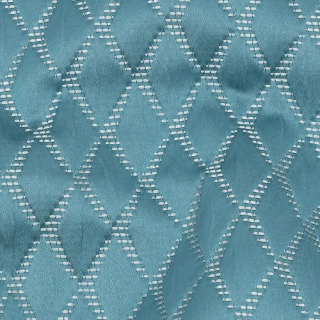 Satin-Faced Jacquard - Sky Shadow Diamonds - British Imported