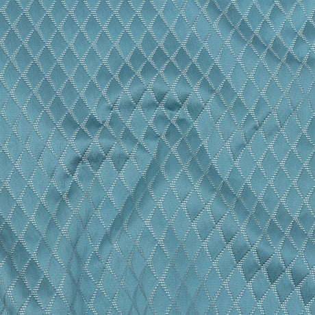 Satin-Faced Jacquard - Sky Shadow Diamonds - British Imported