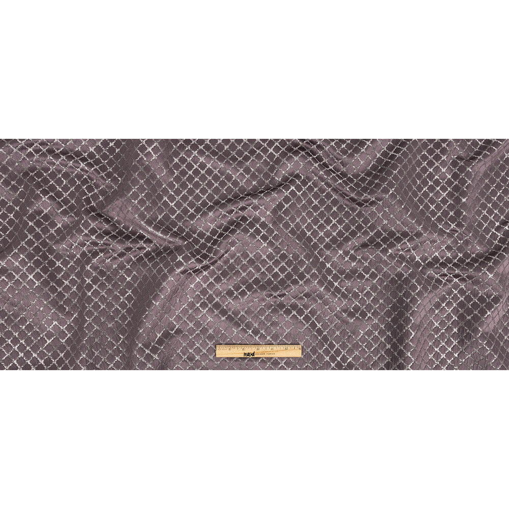 Drapery Jacquard - Amethyst Moroccan Quatrefoil - British Imported
