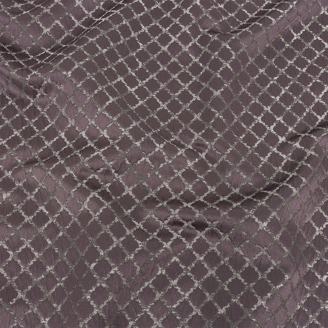 Drapery Jacquard - Amethyst Moroccan Quatrefoil - British Imported