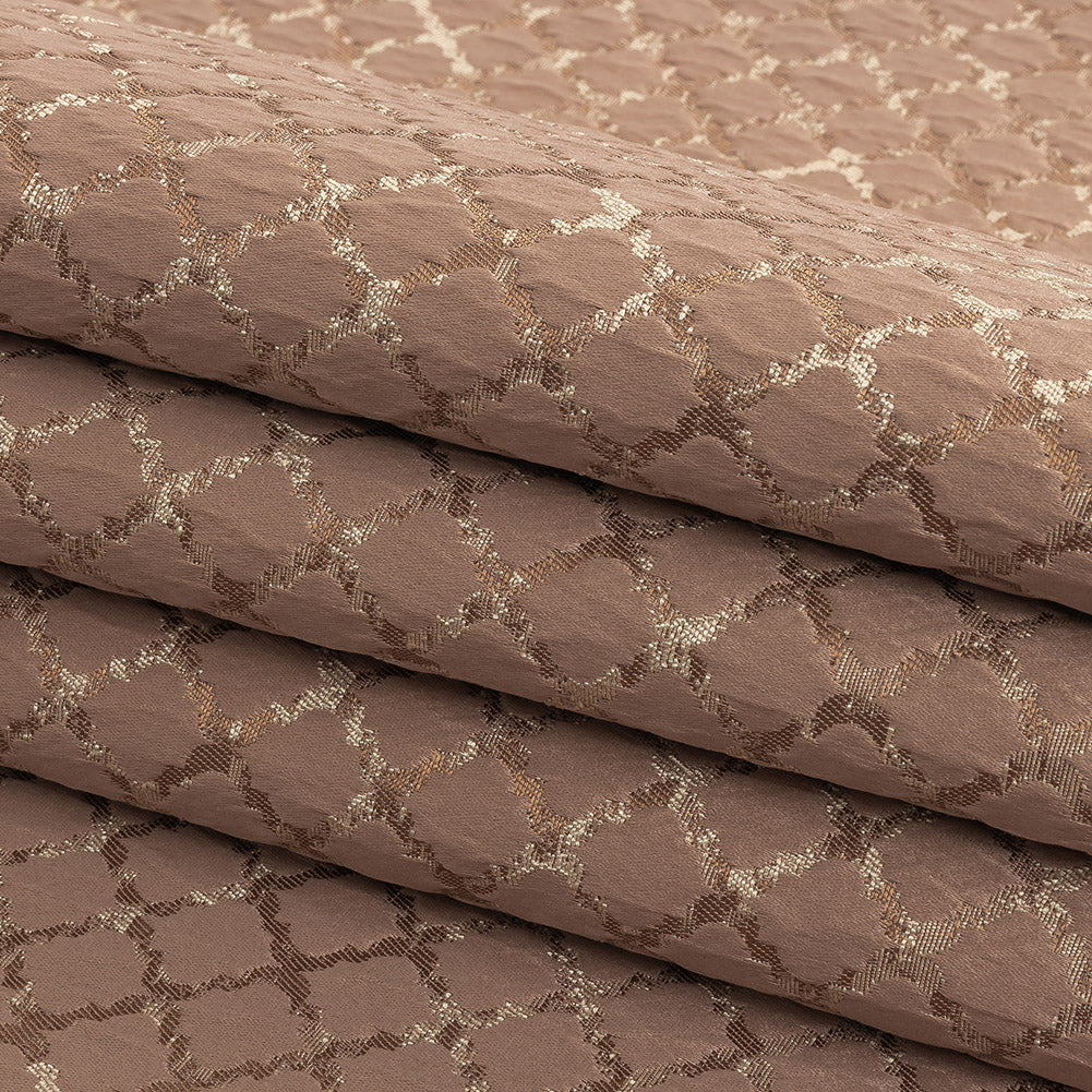 Drapery Jacquard - Blush Moroccan Quatrefoil - British Imported