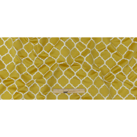 Satin-Faced Jacquard - Sunflower Moroccan Quatrefoil - British Imported