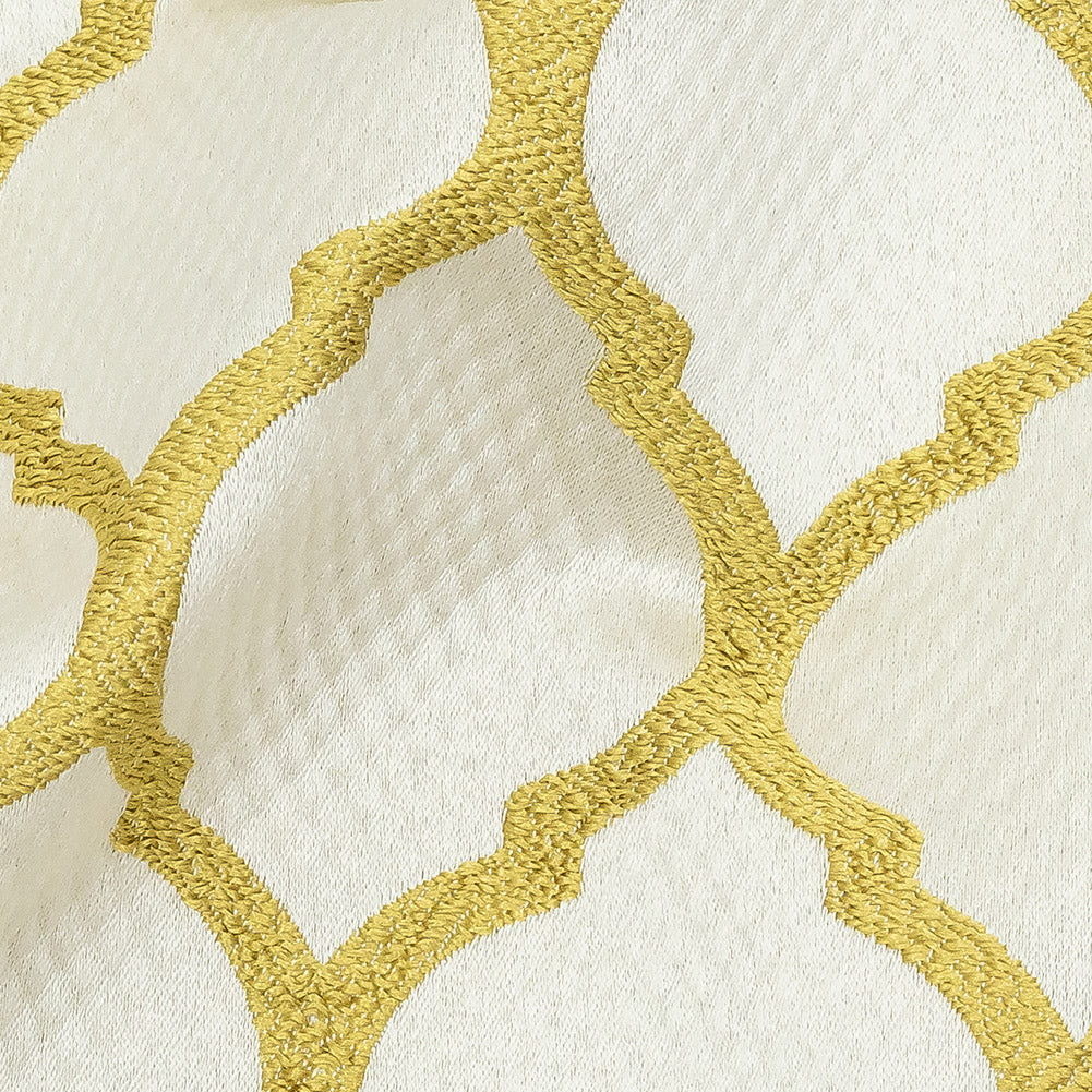 Satin-Faced Jacquard - Zest Moroccan Quatrefoil - British Imported
