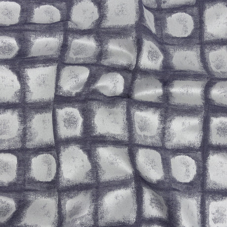 Drapery Jacquard - Indigo Painterly Squares - British Imported
