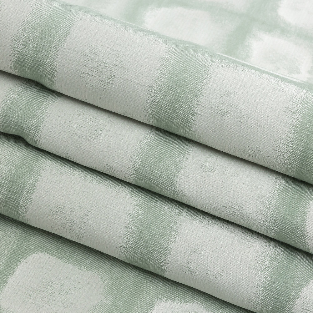 Drapery Jacquard - Sage Painterly Squares - British Imported