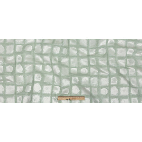 Drapery Jacquard - Sage Painterly Squares - British Imported