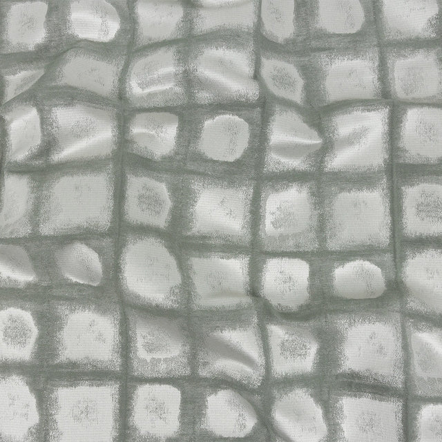 Drapery Jacquard - Seafoam Painterly Squares - British Imported