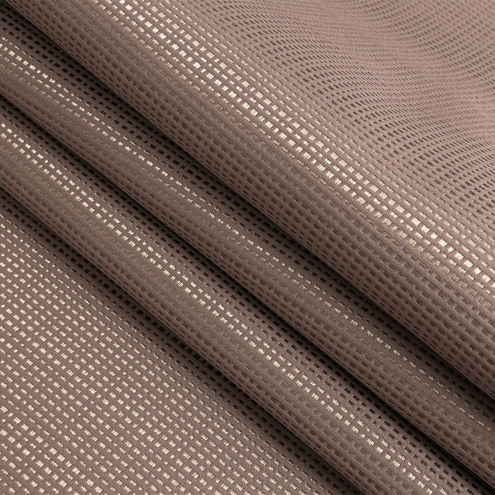 Satin-Faced Jacquard - Heather Little Squares - British Imported