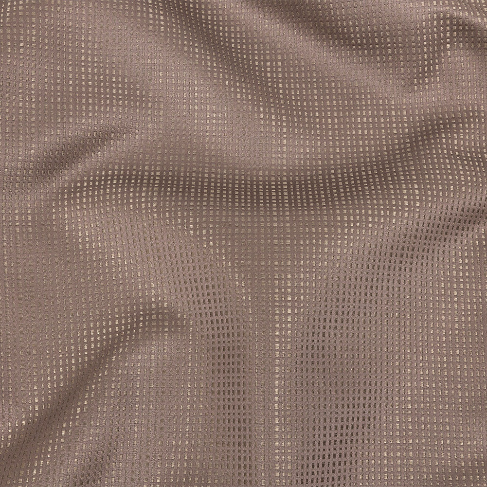 Satin-Faced Jacquard - Heather Little Squares - British Imported