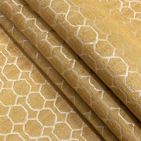 Polyester Jacquard - Sunflower Honeycombs - British Imported