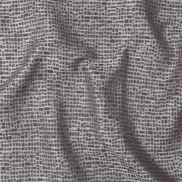 Polyester Jacquard - Amethyst Grid - British Imported
