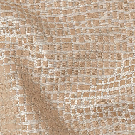 Polyester Jacquard - Cantaloupe Grid - British Imported