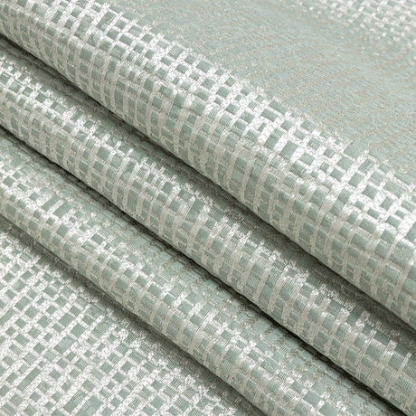 Polyester Jacquard - Seafoam Grid - British Imported