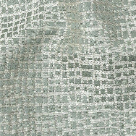Polyester Jacquard - Seafoam Grid - British Imported