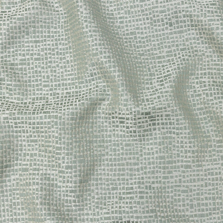 Polyester Jacquard - Seafoam Grid - British Imported