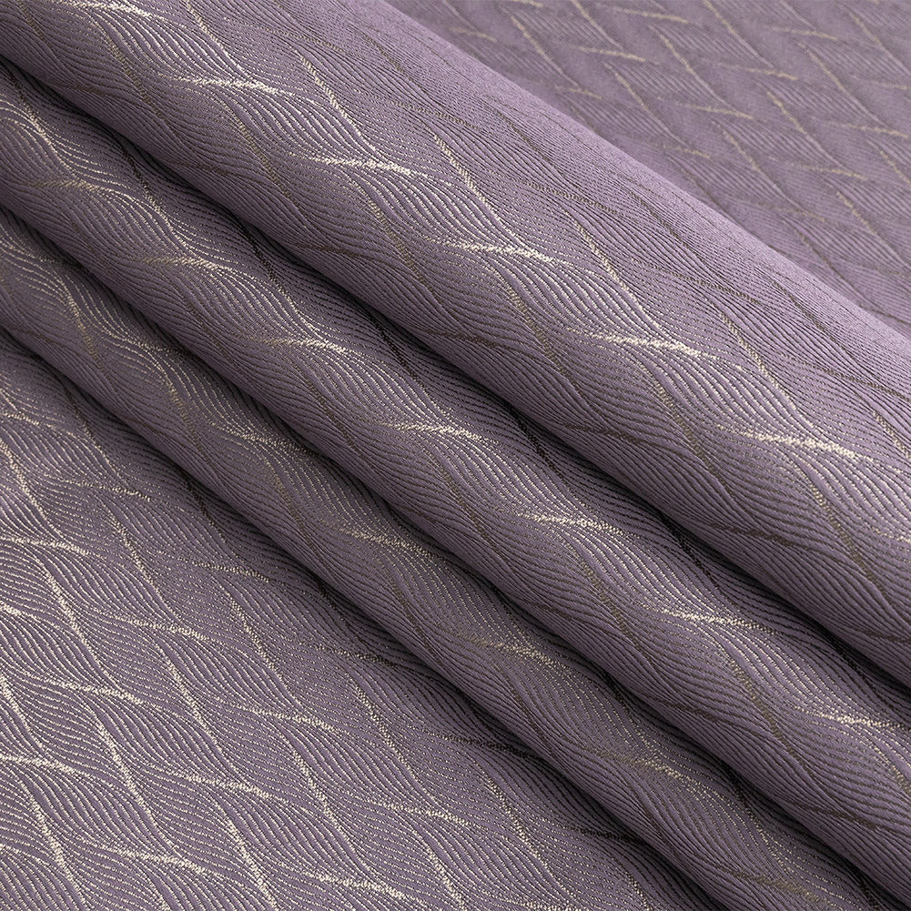 Drapery Jacquard - Amethyst Flowing Leaves - British Imported