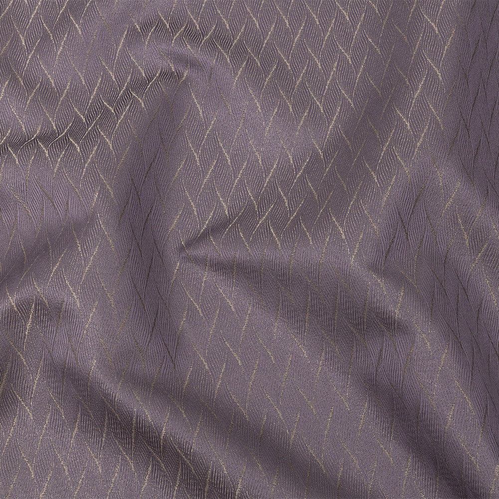 Drapery Jacquard - Amethyst Flowing Leaves - British Imported
