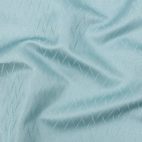 Drapery Jacquard - Aquamarine Flowing Leaves - British Imported