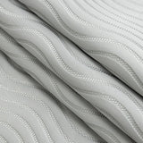 Satin-Faced Jacquard - Ice Wavy Lines - British Imported