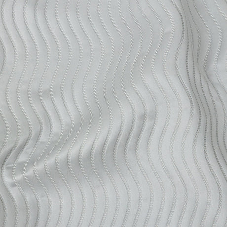 Satin-Faced Jacquard - Ice Wavy Lines - British Imported