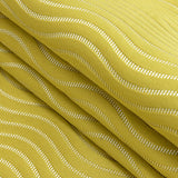 Satin-Faced Jacquard - Zest Wavy Lines - British Imported