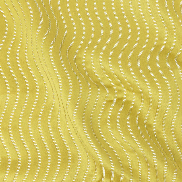 Satin-Faced Jacquard - Zest Wavy Lines - British Imported