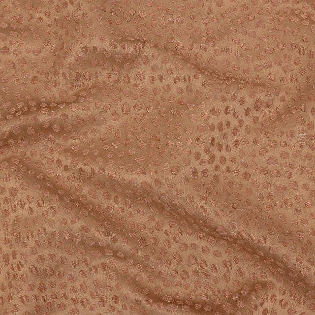 Polyester Jacquard - Ginger Spots - British Imported