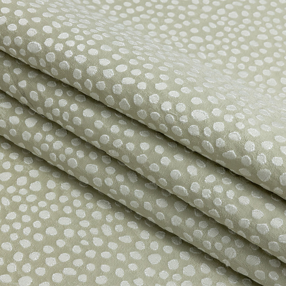 Polyester Jacquard - Willow Spots - British Imported